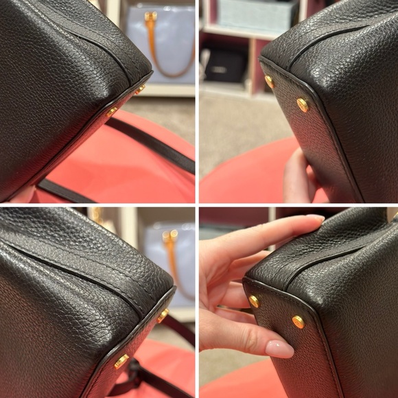 Tory Burch Britten Black Pebbled Leather Micro Satchel Bag - Picture 4 of 13